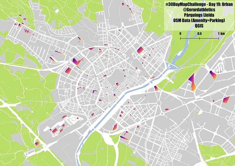 Parking areas in Lleida