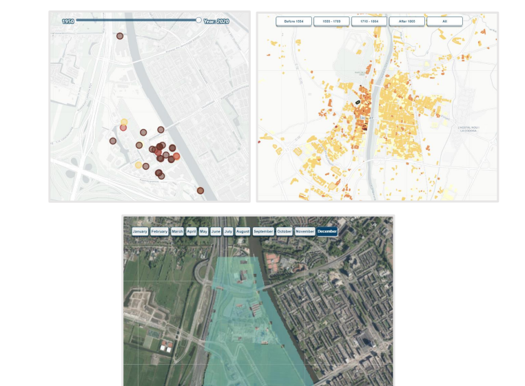 Spatio-Temporal Data Visualization in a Web-GIS App