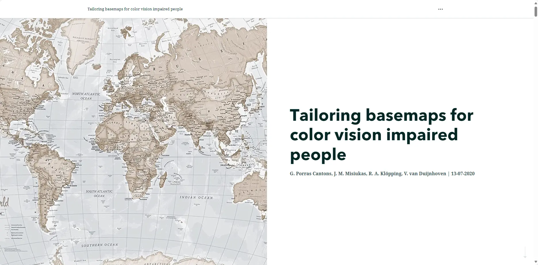 Tailoring basemaps for color vision impaired people